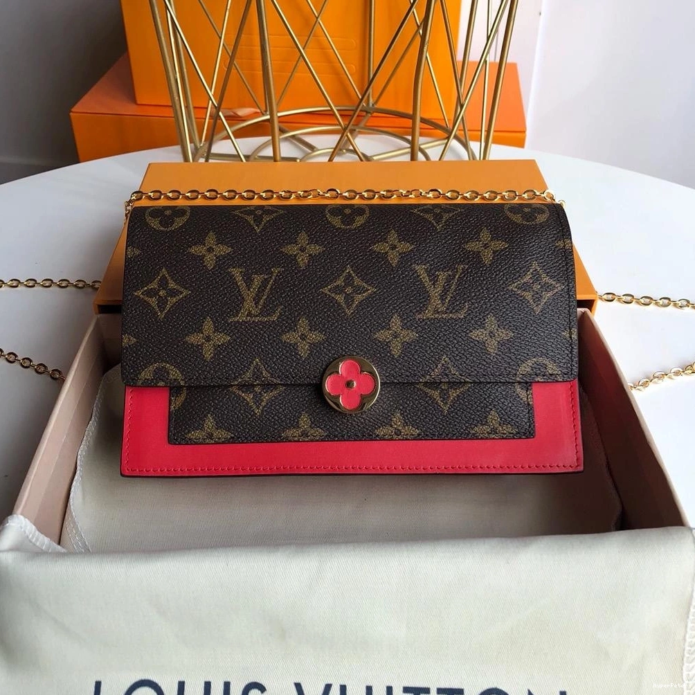 LOUIS VUITTON FLORE WALLET CHAIN 0710